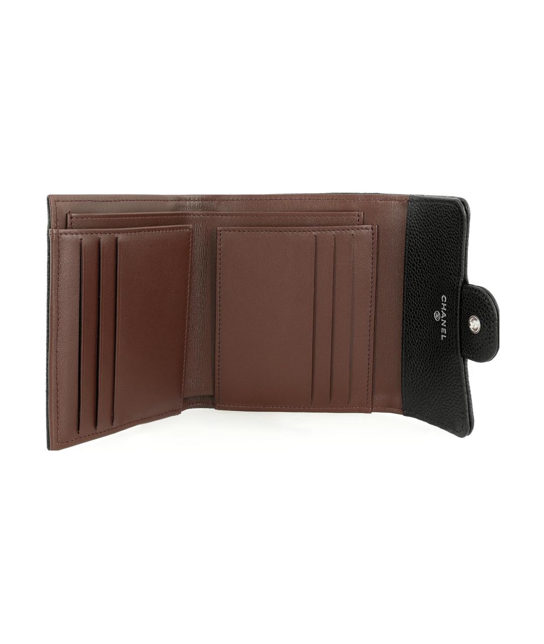 CHANEL Черный кожаный кошелек, фото 5