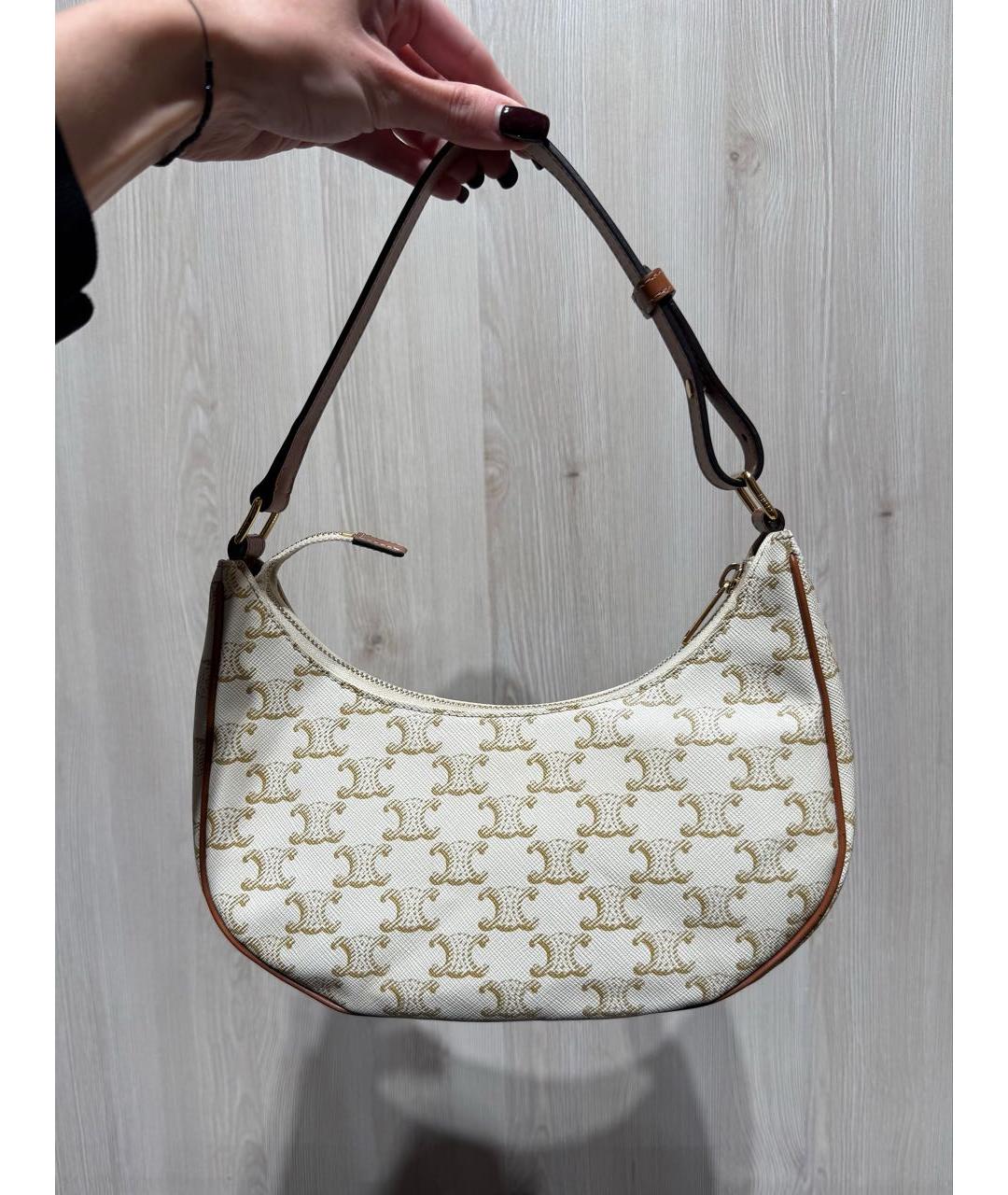 CELINE Бежевая сумка с короткими ручками, фото 9