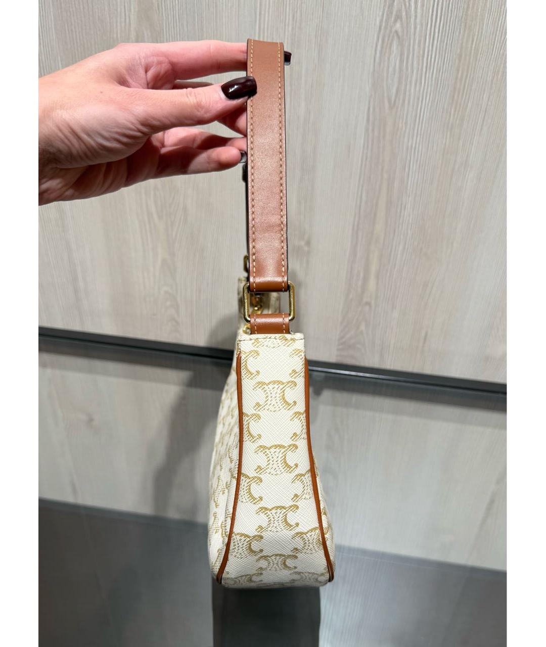 CELINE Бежевая сумка с короткими ручками, фото 4