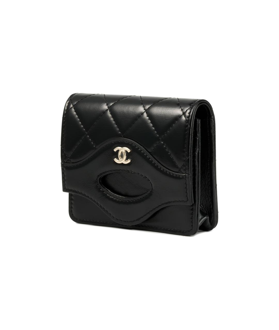 CHANEL Черный кожаный кардхолдер, фото 2