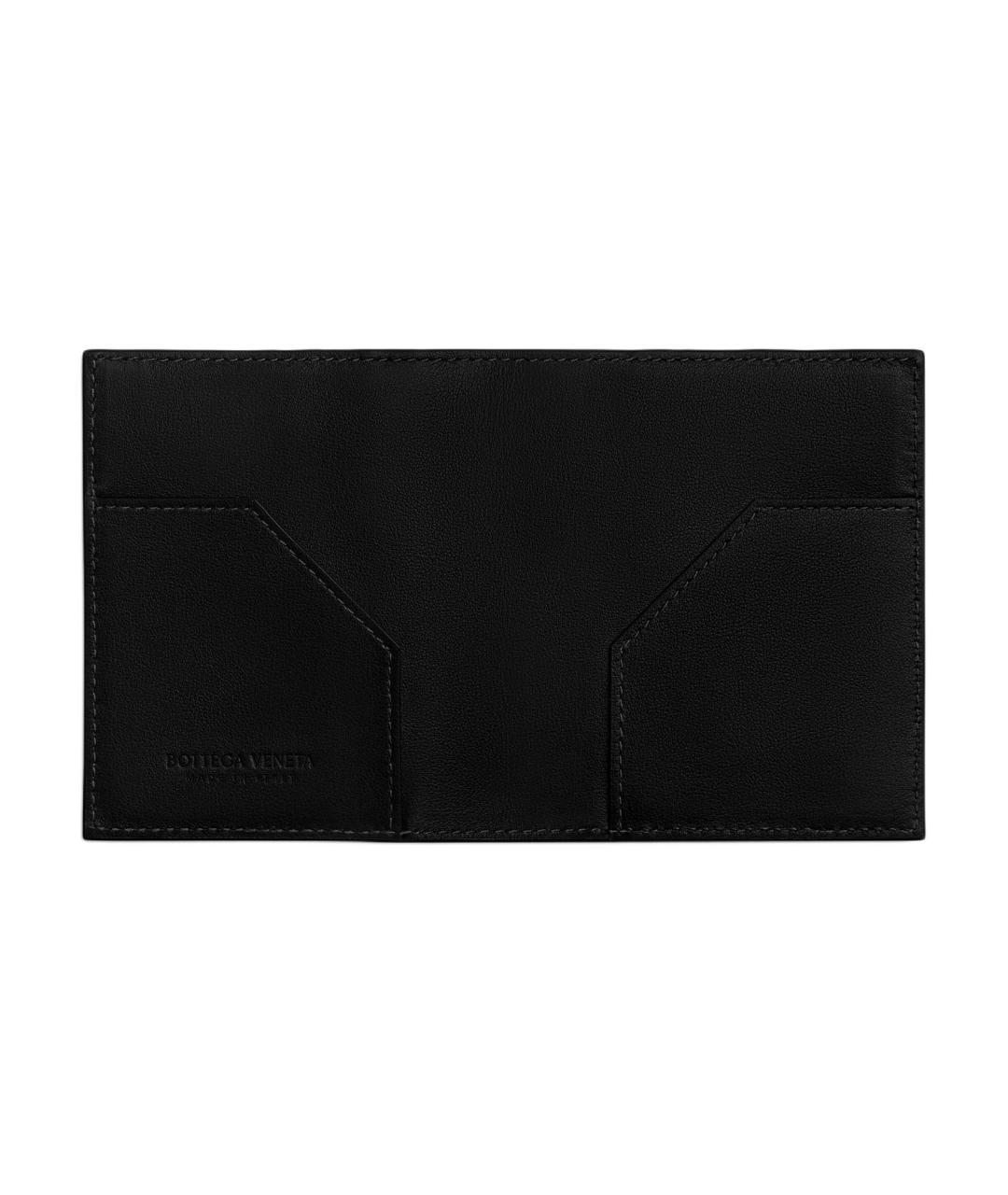 BOTTEGA VENETA Черный кожаный кошелек, фото 3