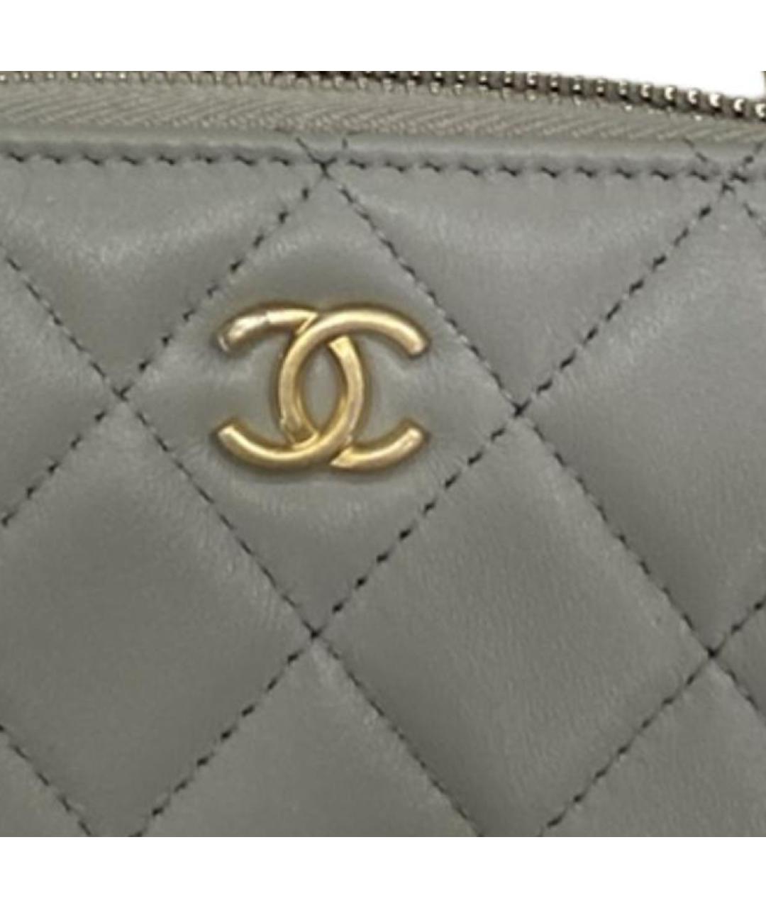 CHANEL Зеленый кожаный кошелек, фото 3