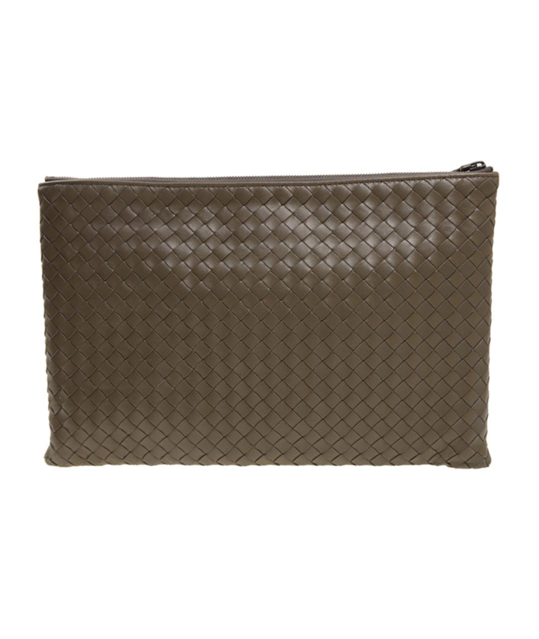 BOTTEGA VENETA Коричневая кожаная папка для документов, фото 3