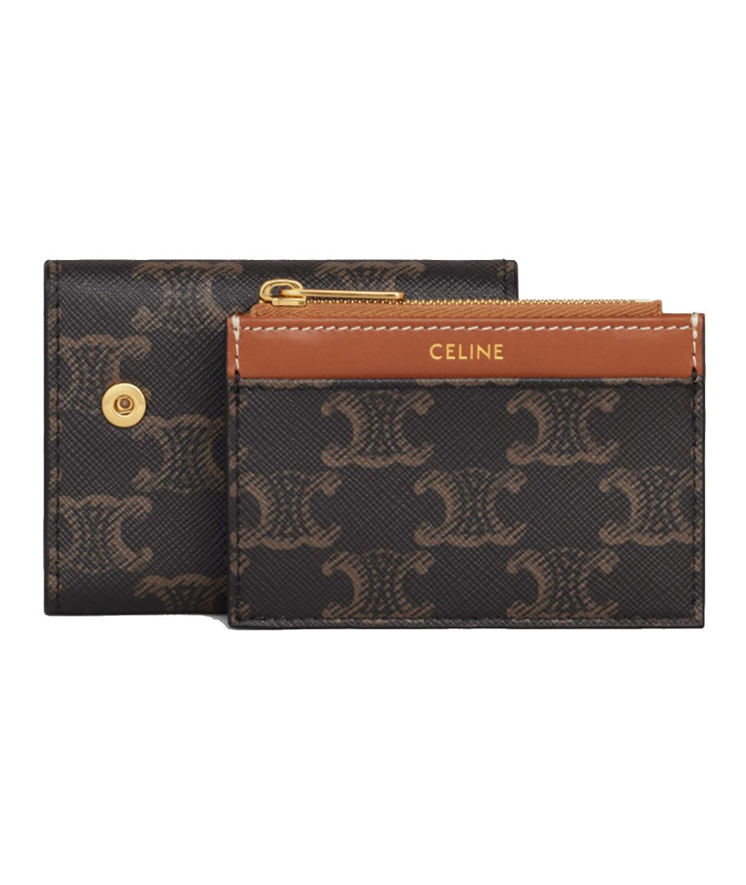 CELINE Коричневый кошелек, фото 5