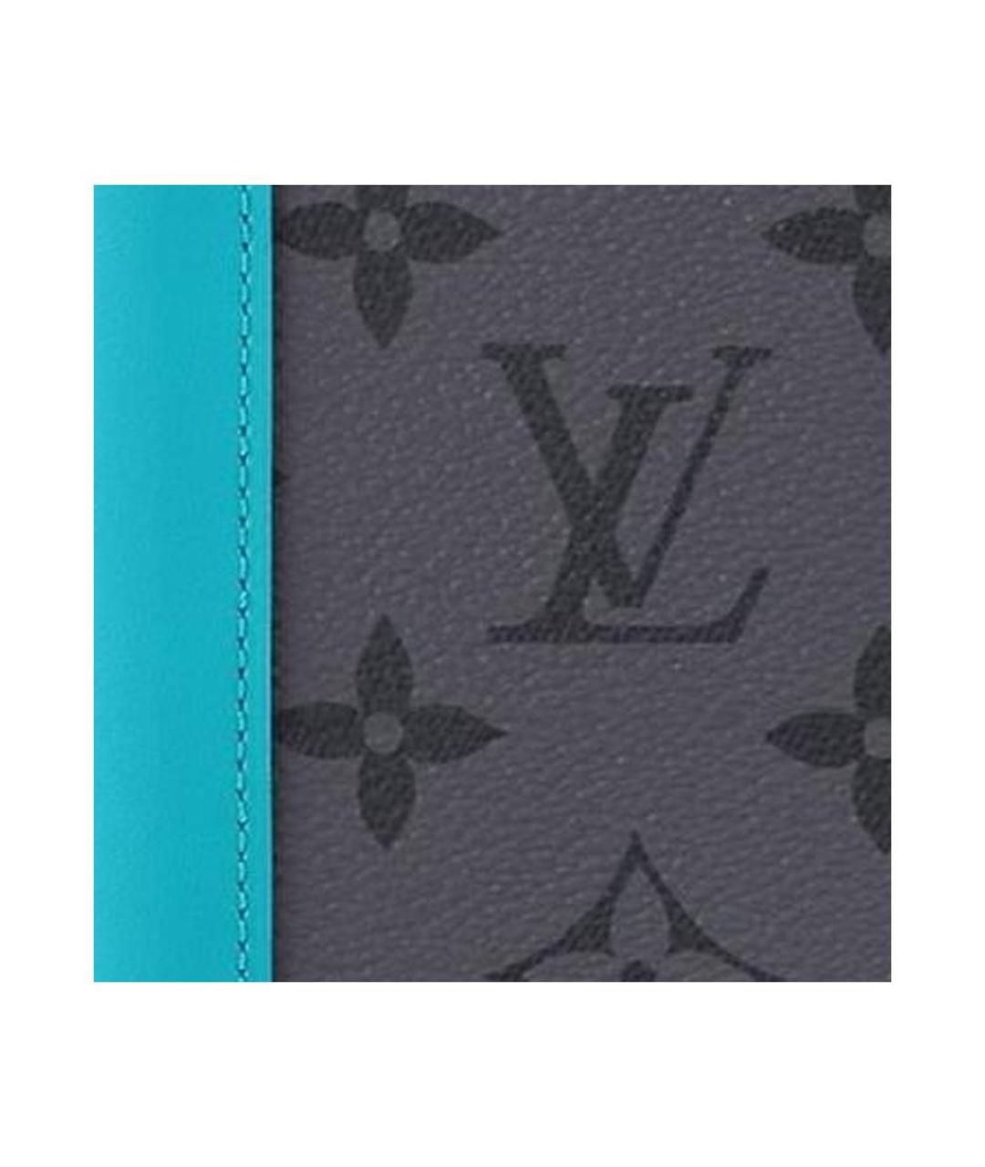 LOUIS VUITTON Серый кожаный кардхолдер, фото 4