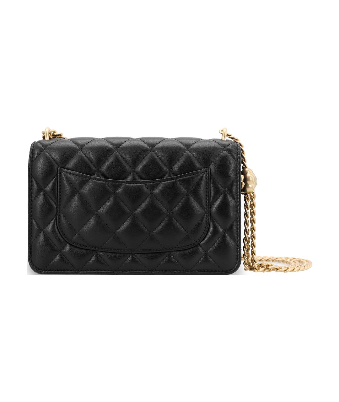 CHANEL Черный кожаный кошелек, фото 4