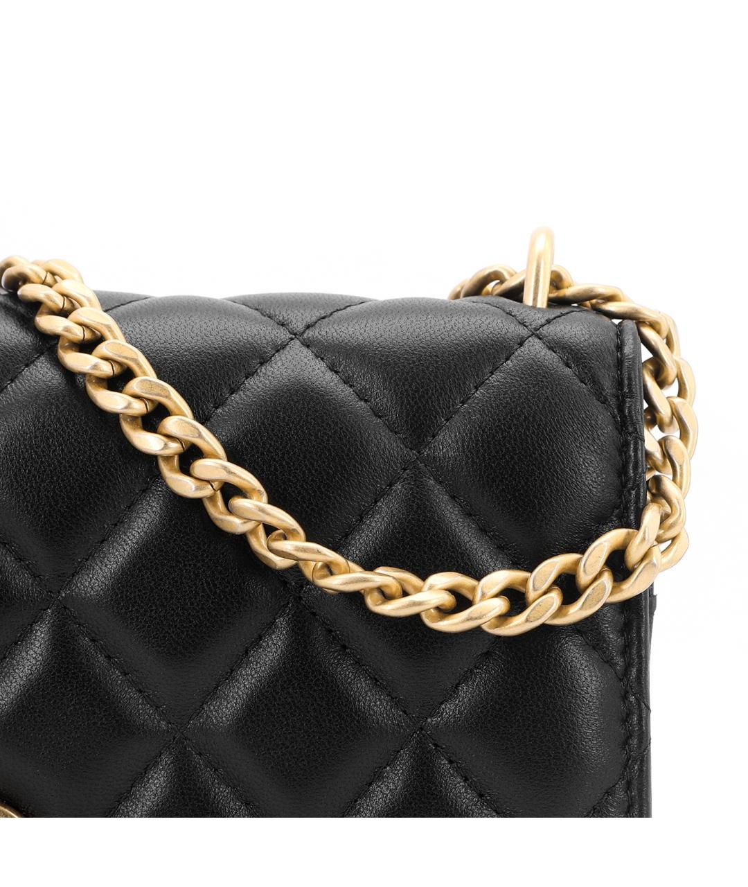 CHANEL Черный кожаный кошелек, фото 7