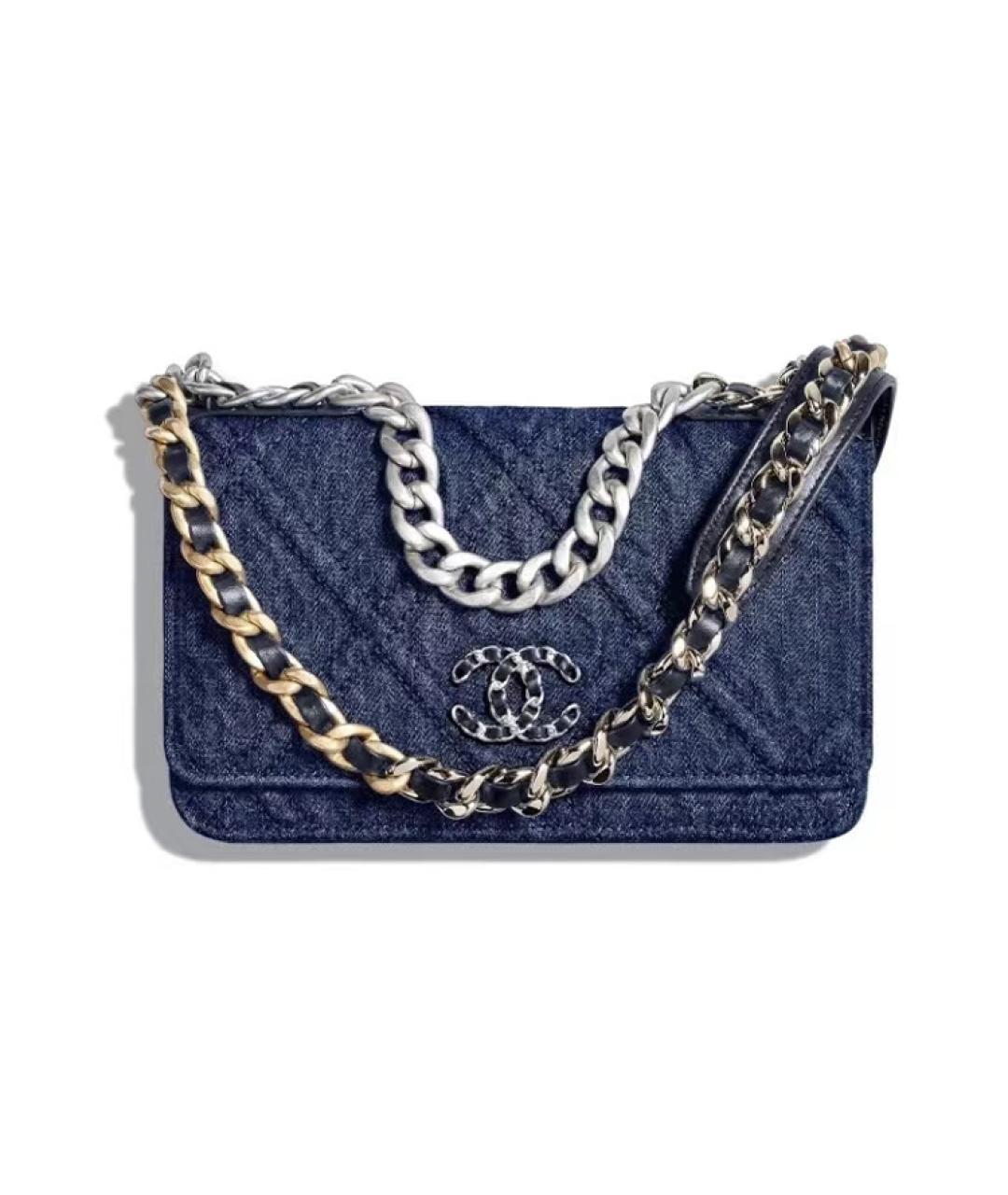 CHANEL Синий кошелек, фото 1