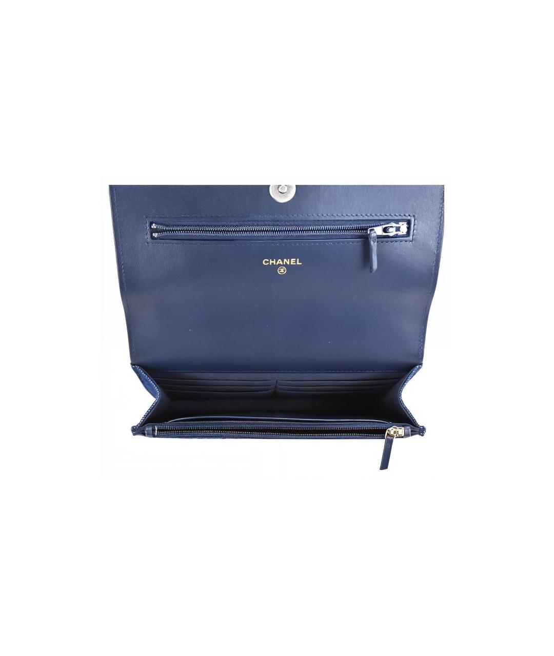 CHANEL Синий кошелек, фото 3