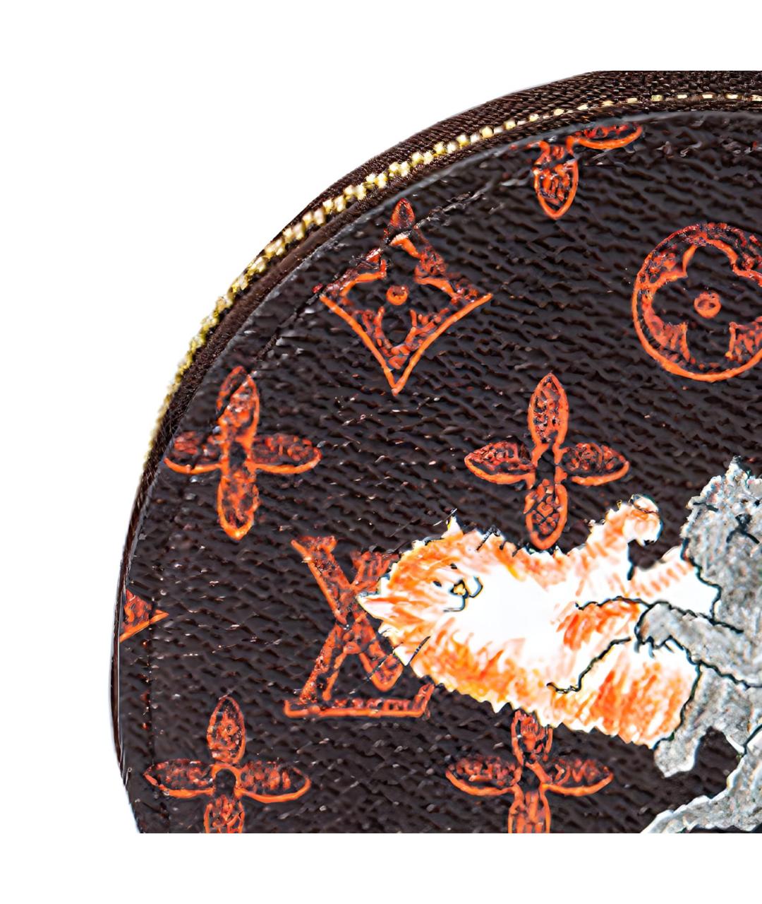 LOUIS VUITTON Коричневый кожаный кошелек, фото 2