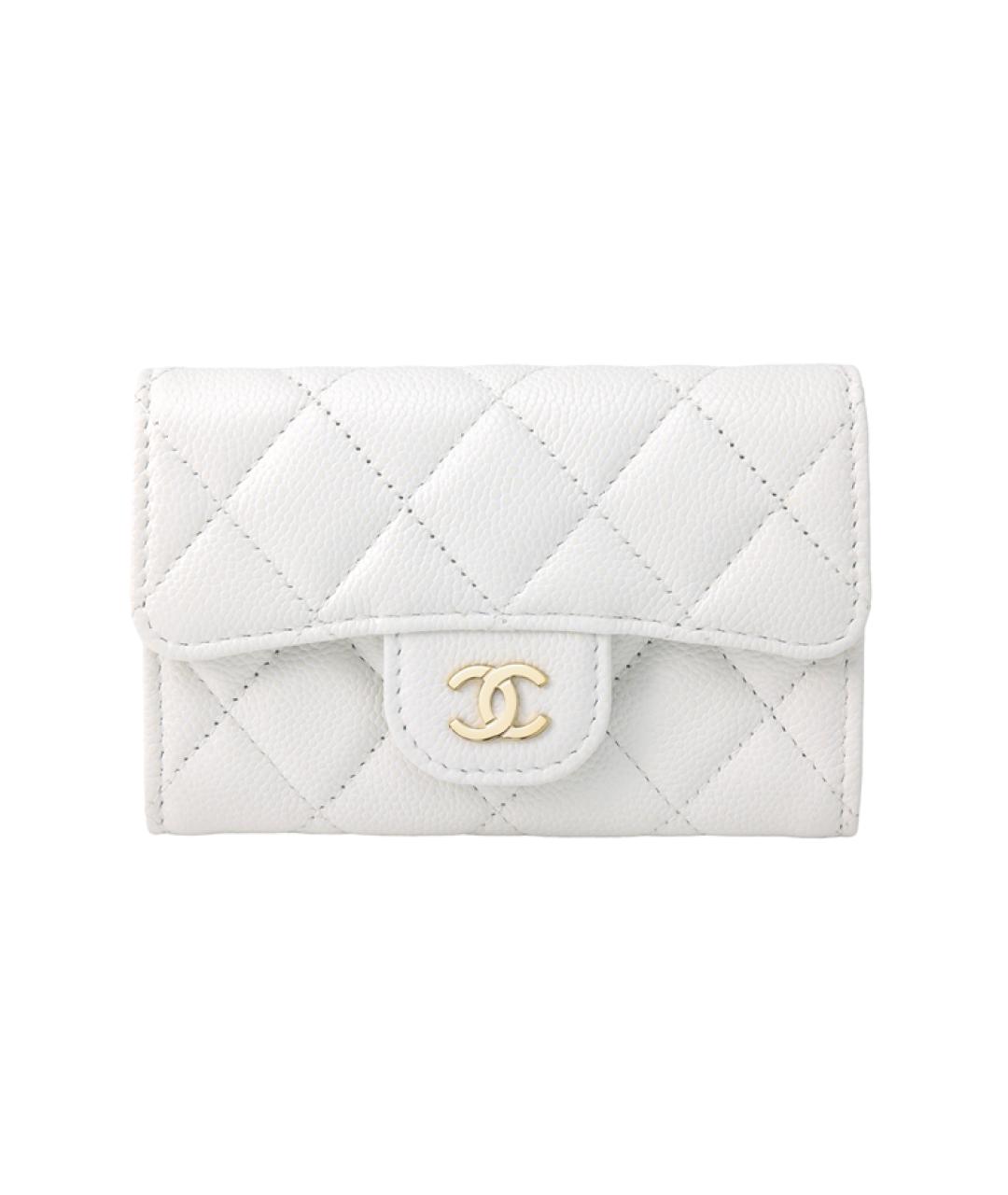 CHANEL Белый кожаный кошелек, фото 1