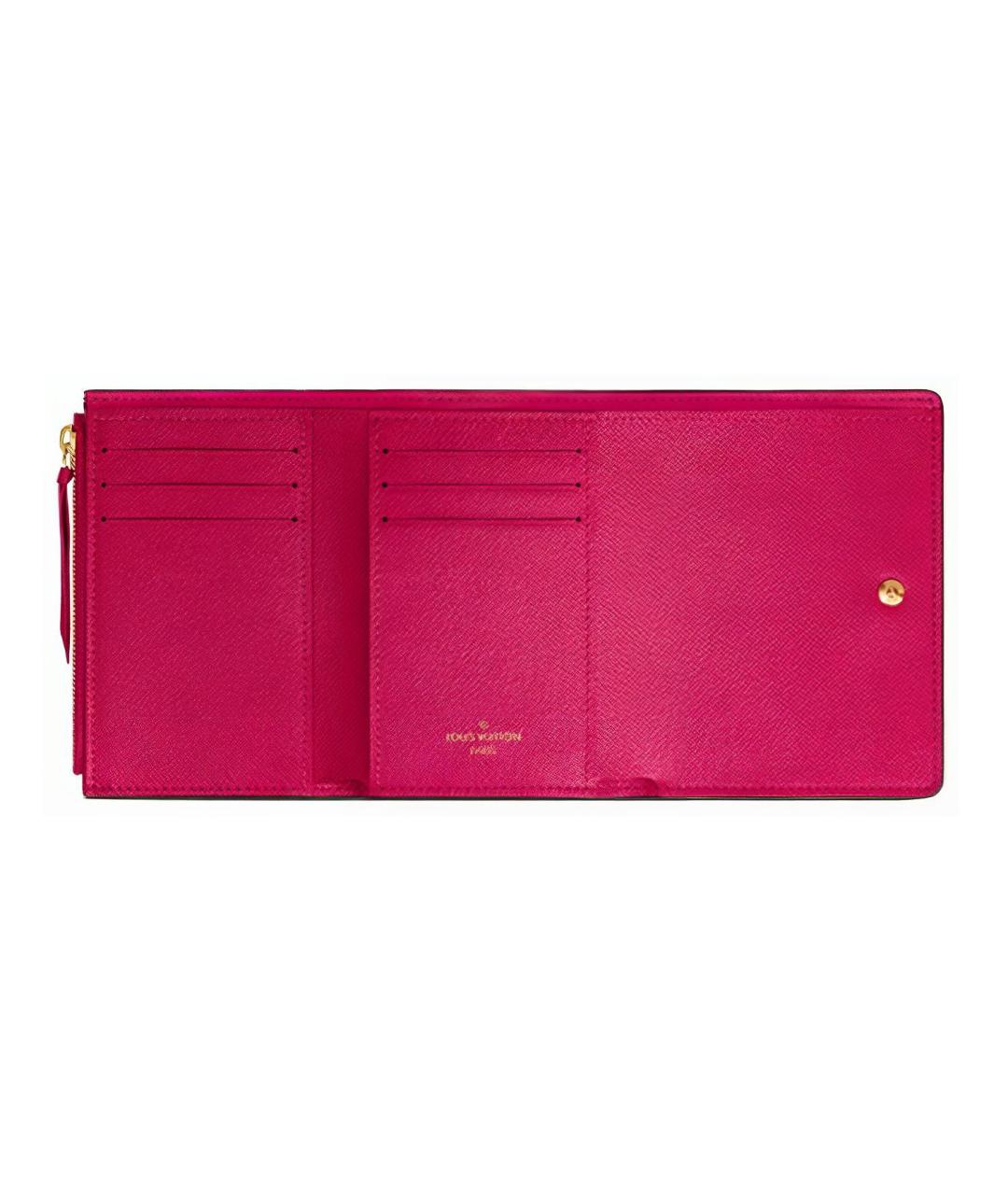 LOUIS VUITTON Коричневый кожаный кошелек, фото 4