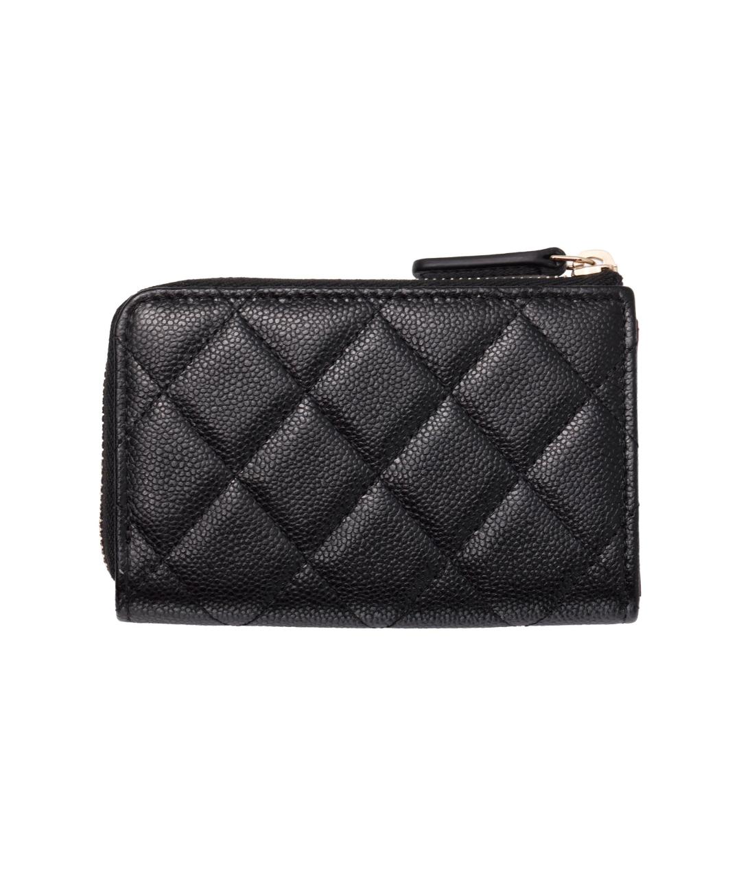 CHANEL Черный кожаный кошелек, фото 4