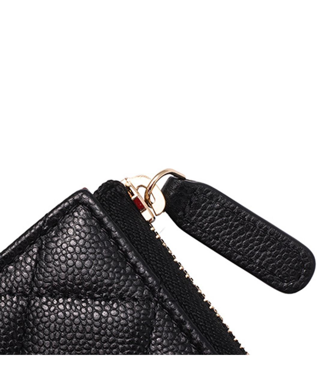 CHANEL Черный кожаный кошелек, фото 7