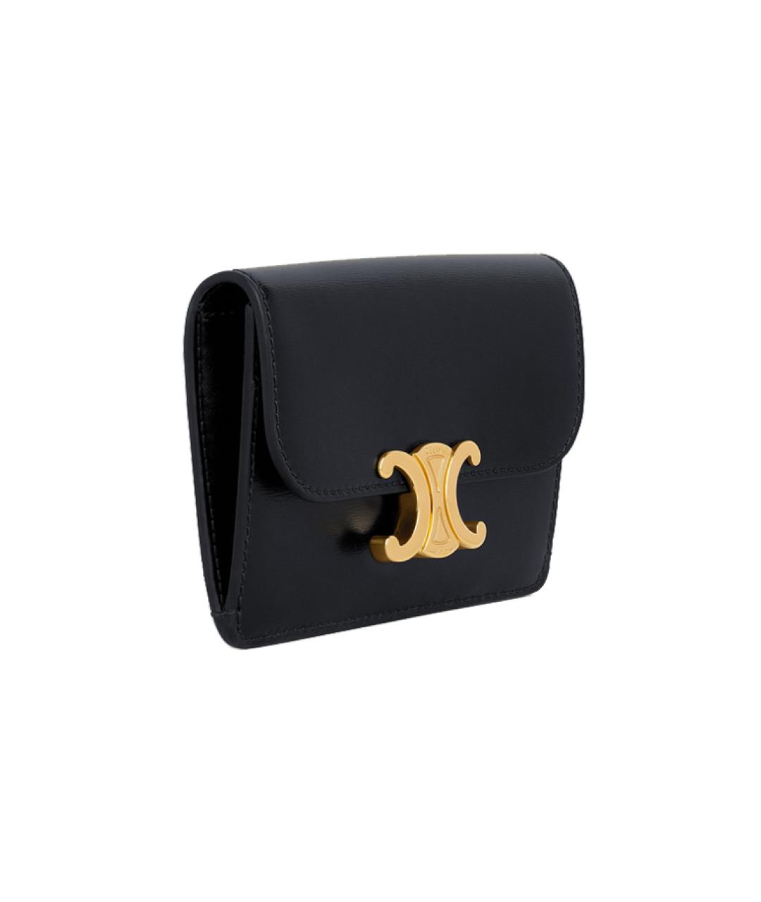 CELINE Черный кожаный кошелек, фото 2