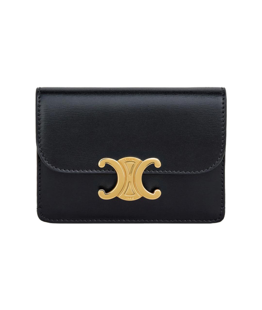 CELINE Черный кожаный кошелек, фото 1