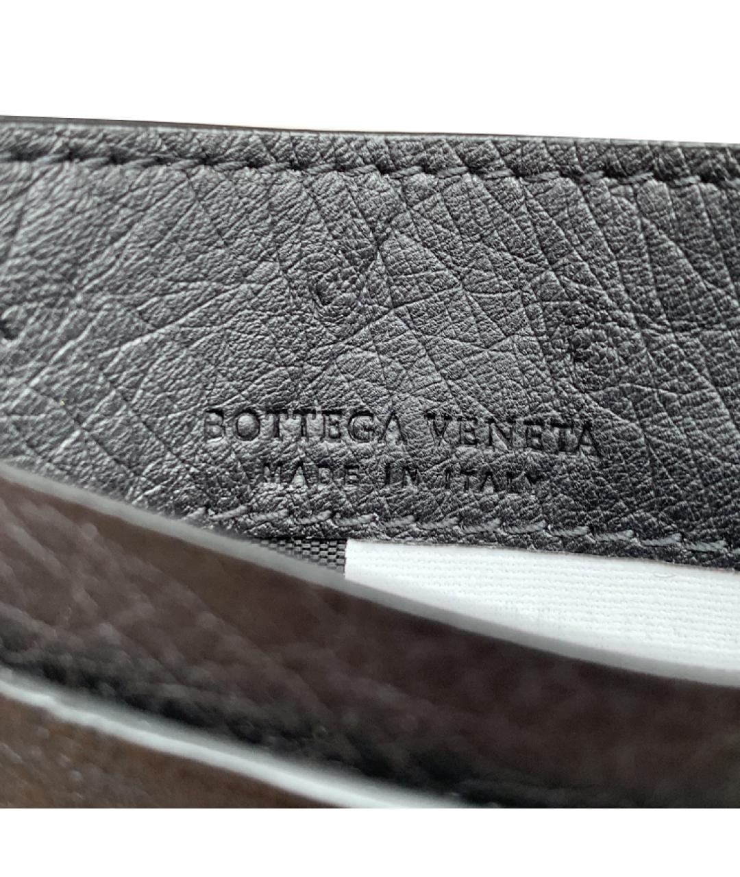 BOTTEGA VENETA Черный кожаный кардхолдер, фото 7