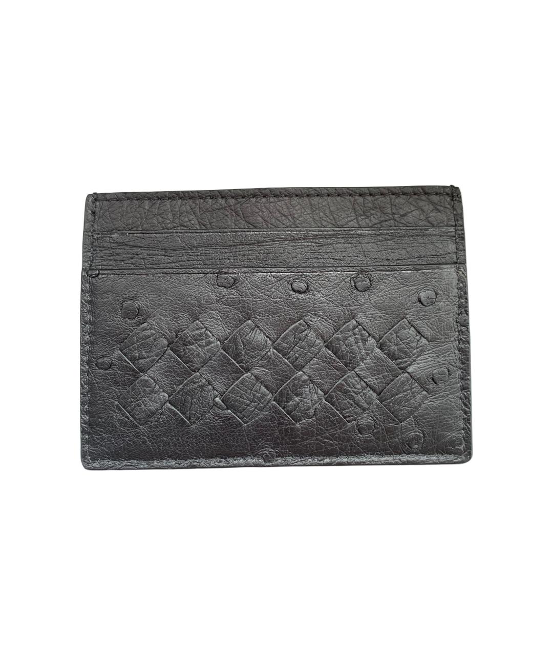 BOTTEGA VENETA Черный кожаный кардхолдер, фото 1