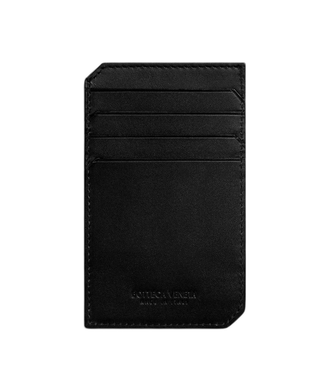 BOTTEGA VENETA Черный кожаный кардхолдер, фото 2