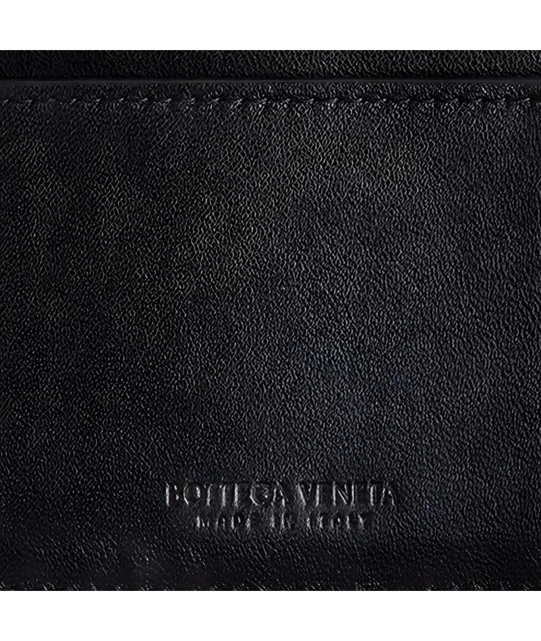 BOTTEGA VENETA Черный кожаный кошелек, фото 4