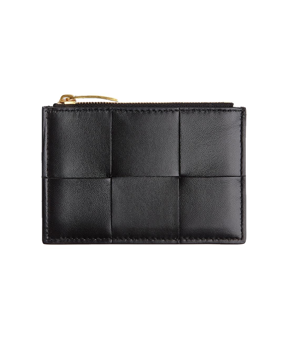 BOTTEGA VENETA Черный кожаный кошелек, фото 1