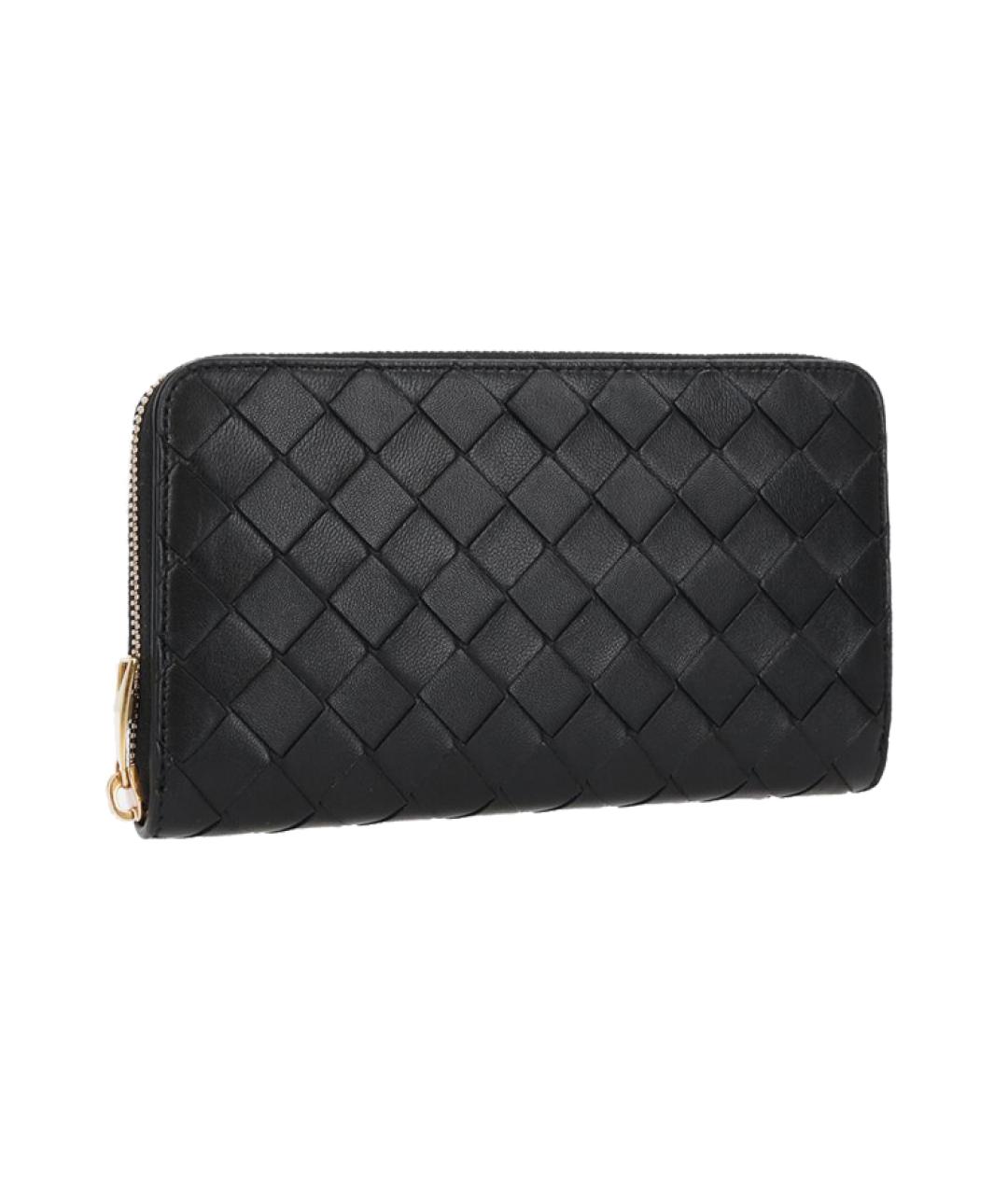 BOTTEGA VENETA Черный кожаный кошелек, фото 2