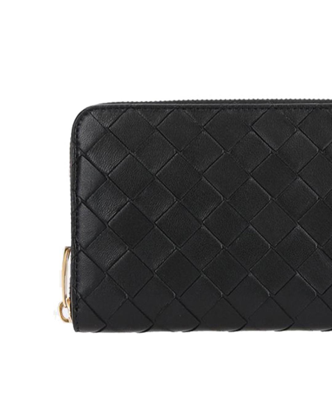 BOTTEGA VENETA Черный кожаный кошелек, фото 6