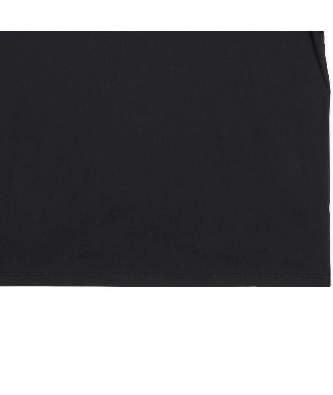BALENCIAGA Черная хлопковая футболка, фото 5