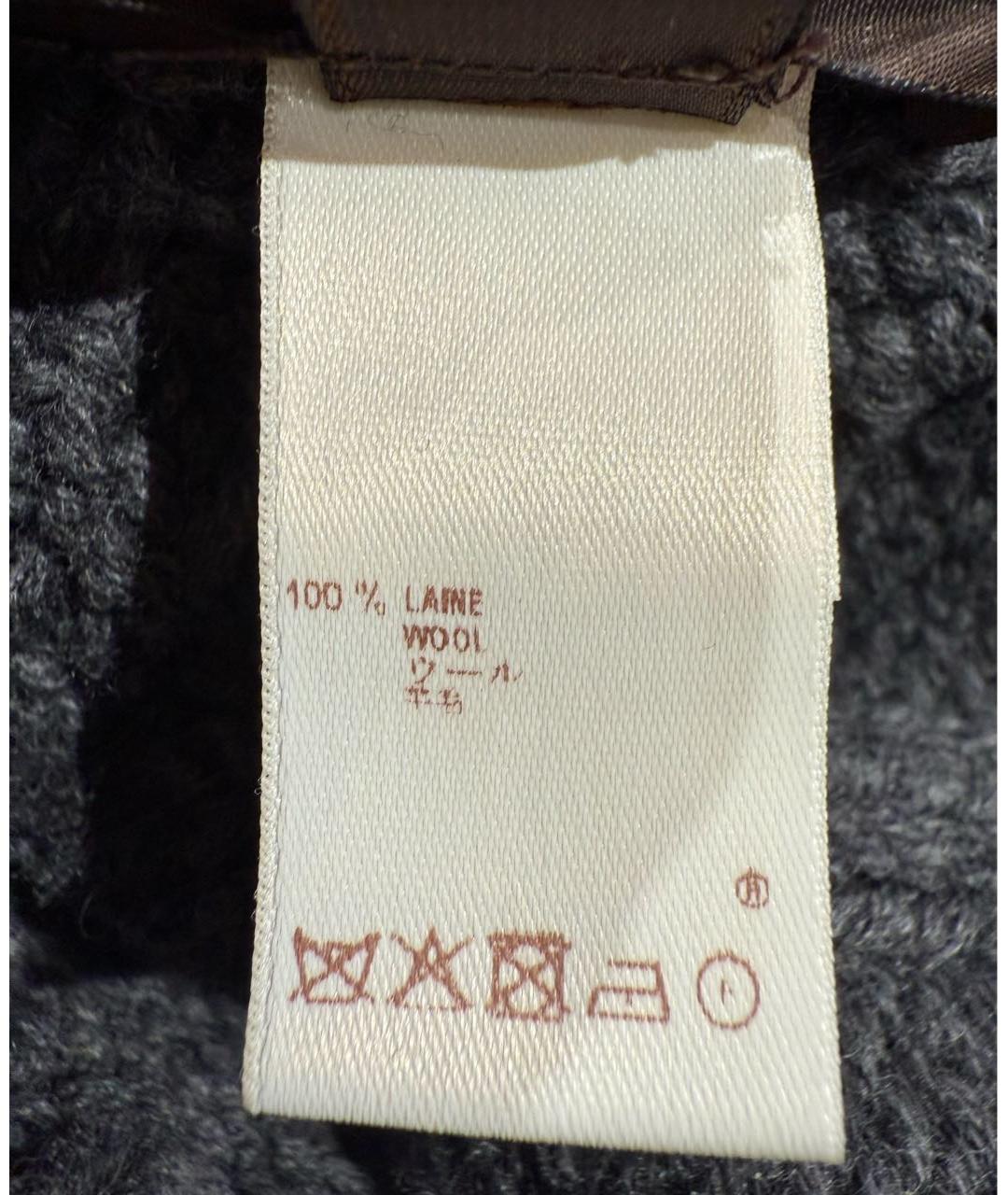 LOUIS VUITTON Антрацитовая шерстяная шапка, фото 6