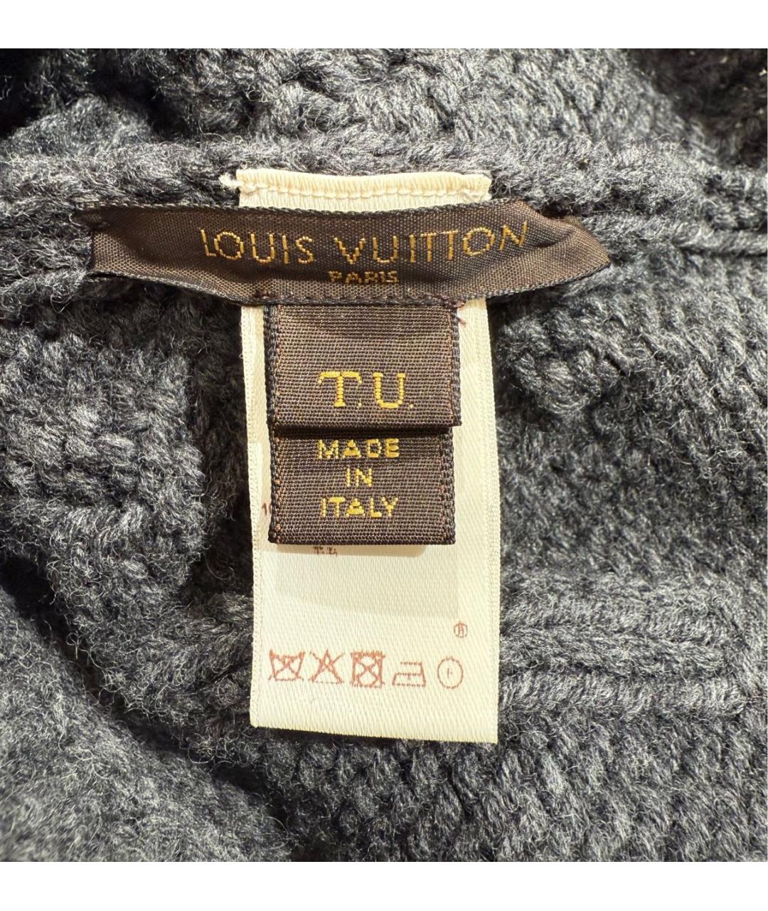LOUIS VUITTON Антрацитовая шерстяная шапка, фото 5