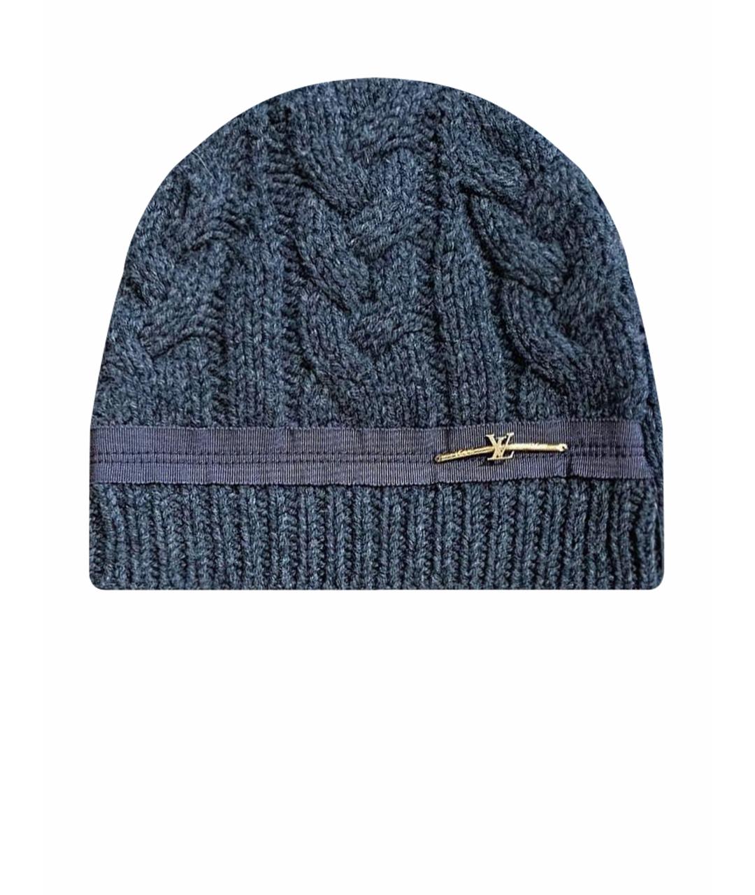 LOUIS VUITTON Антрацитовая шерстяная шапка, фото 1