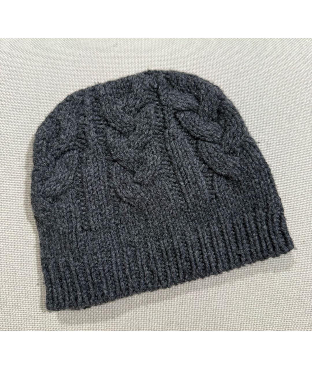 LOUIS VUITTON Антрацитовая шерстяная шапка, фото 3