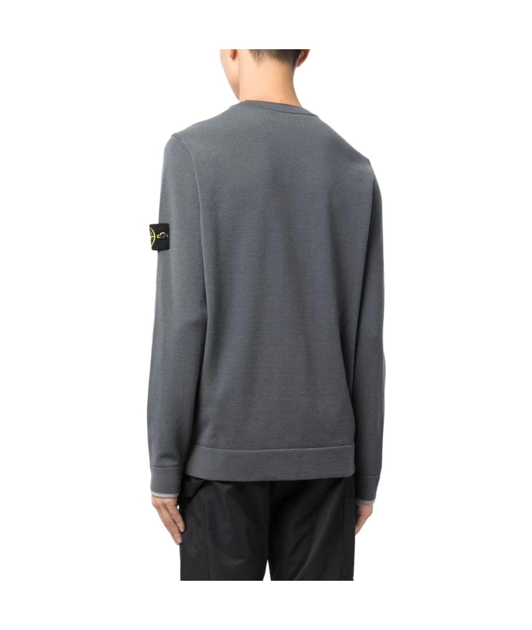 STONE ISLAND Серый джемпер / свитер, фото 3
