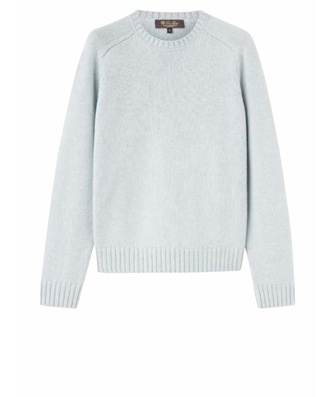 LORO PIANA Голубой кашемировый джемпер / свитер, фото 9