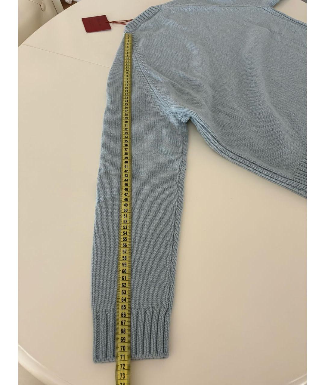 LORO PIANA Голубой кашемировый джемпер / свитер, фото 8