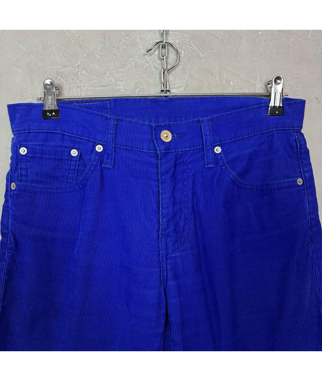 LEVI'S Синие хлопко-эластановые брюки чинос, фото 5