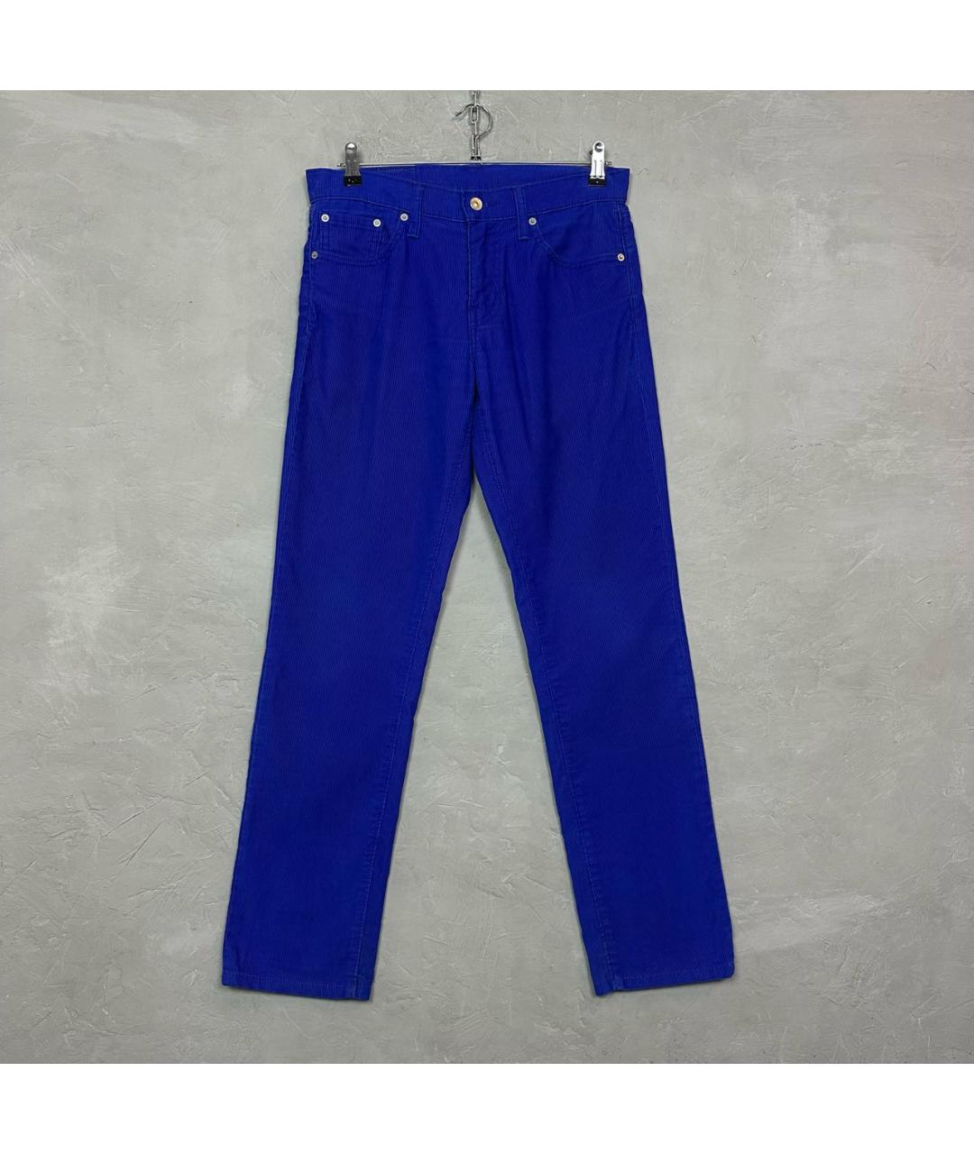LEVI'S Синие хлопко-эластановые брюки чинос, фото 9