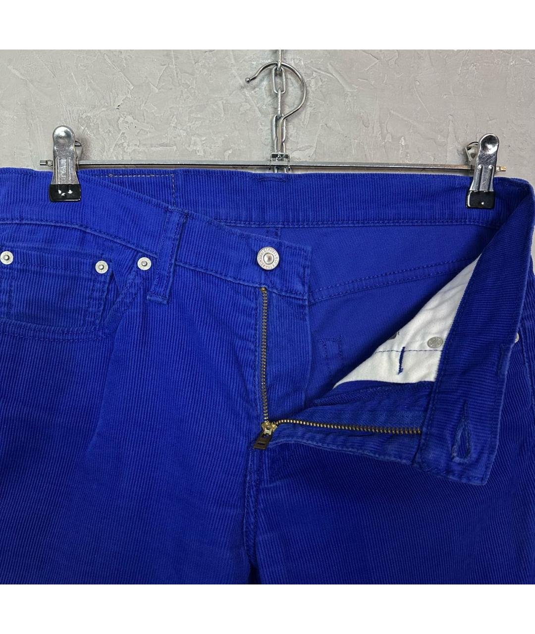 LEVI'S Синие хлопко-эластановые брюки чинос, фото 6