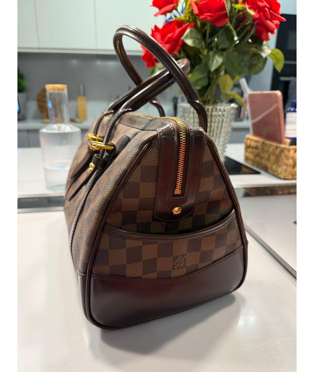 LOUIS VUITTON Коричневая сумка с короткими ручками, фото 2