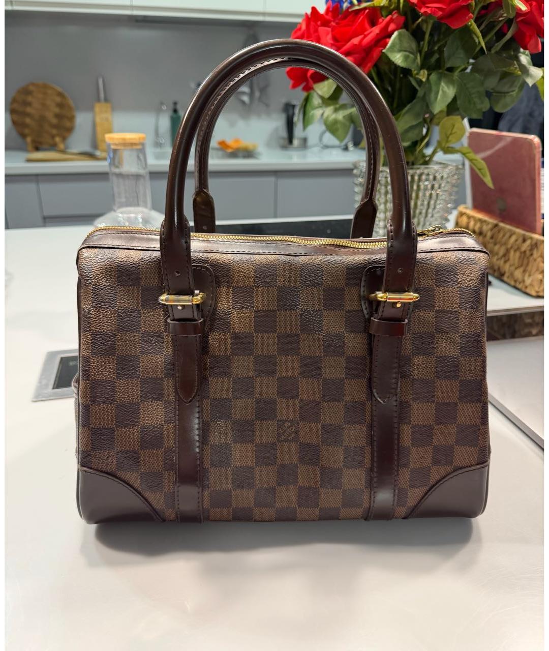 LOUIS VUITTON Коричневая сумка с короткими ручками, фото 3