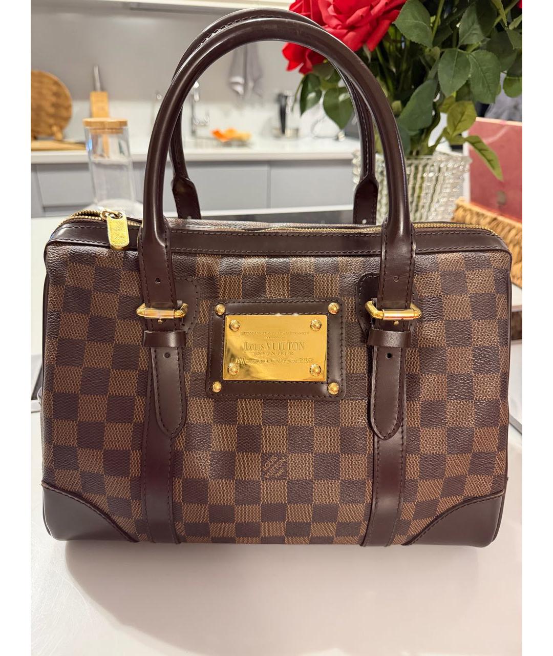 LOUIS VUITTON Коричневая сумка с короткими ручками, фото 8