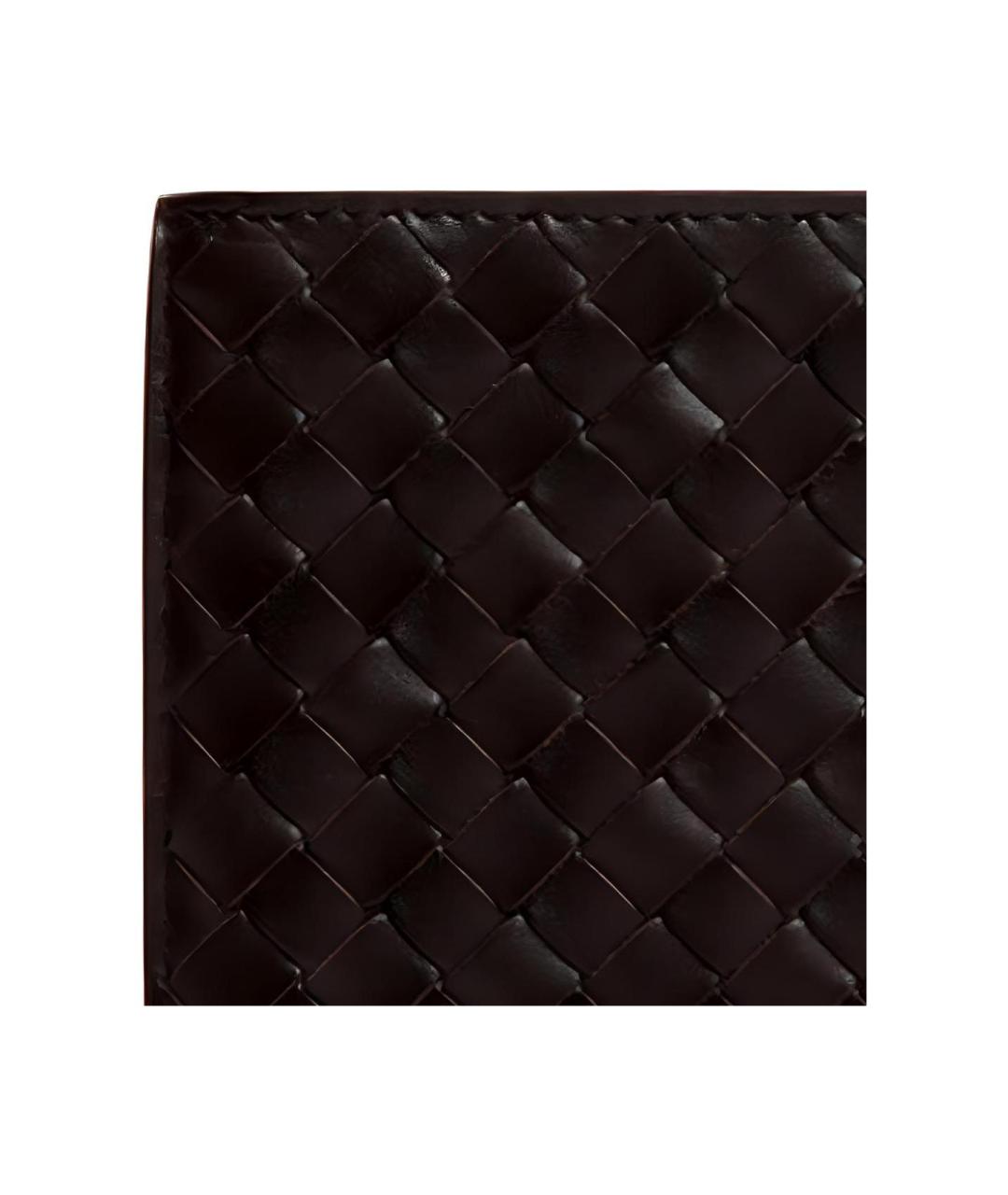 BOTTEGA VENETA Черный кожаный кошелек, фото 4