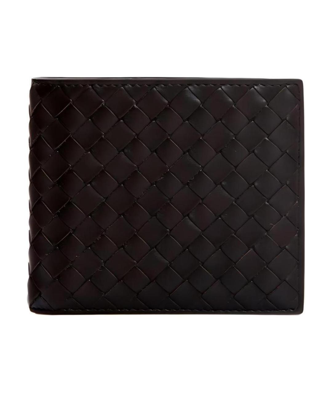 BOTTEGA VENETA Черный кожаный кошелек, фото 1