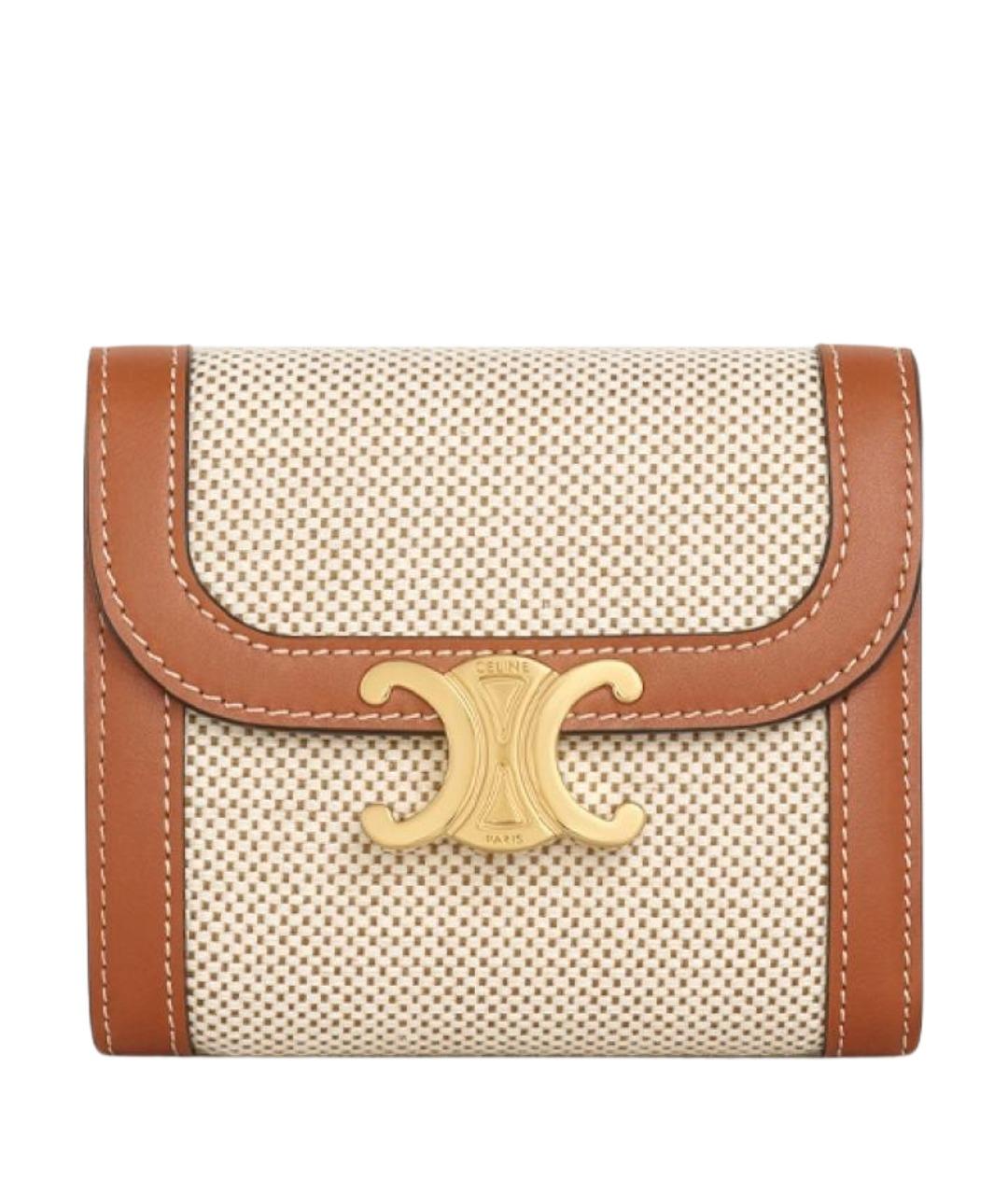 CELINE Коричневый кошелек, фото 1