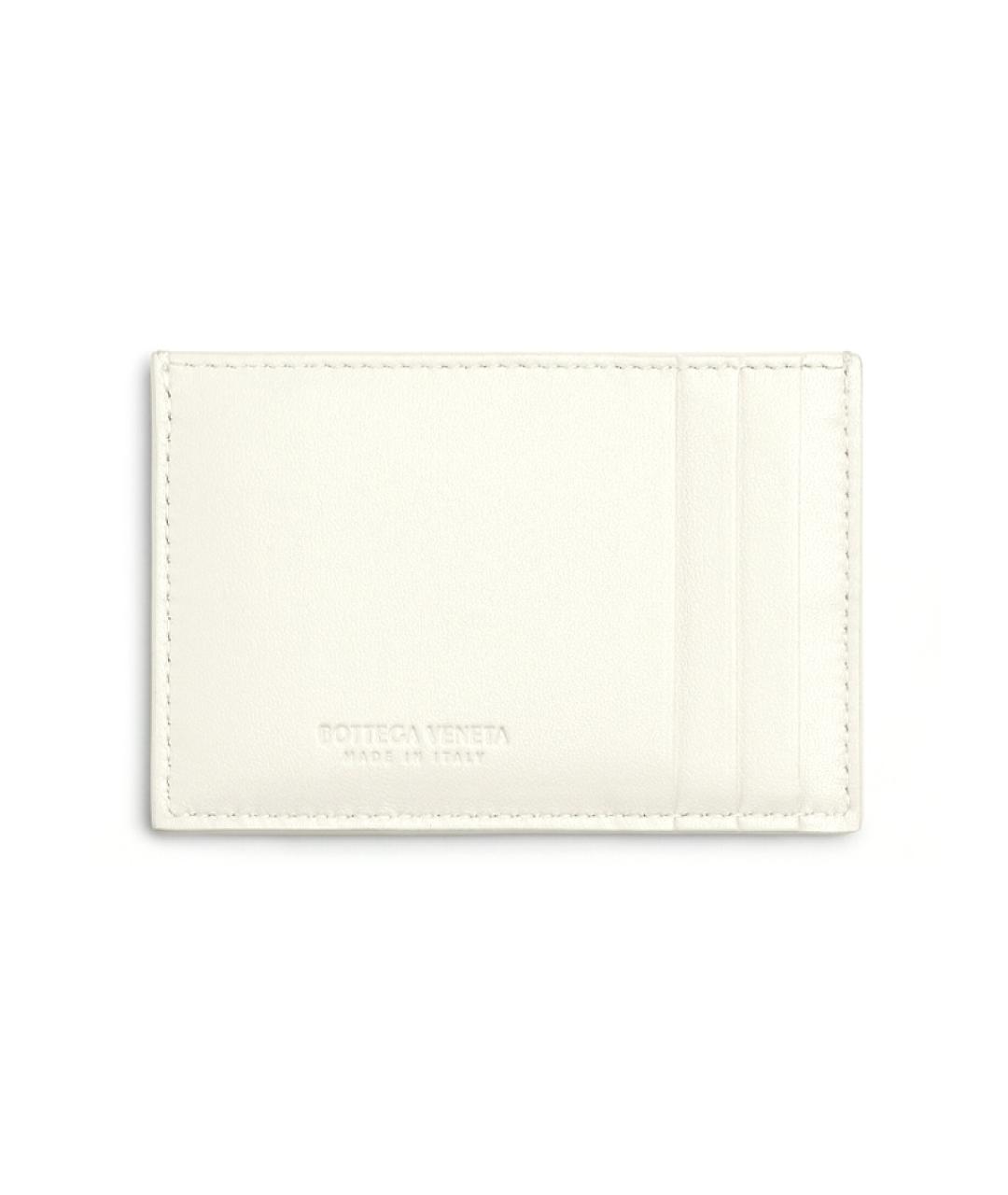 BOTTEGA VENETA Белый кожаный кардхолдер, фото 2
