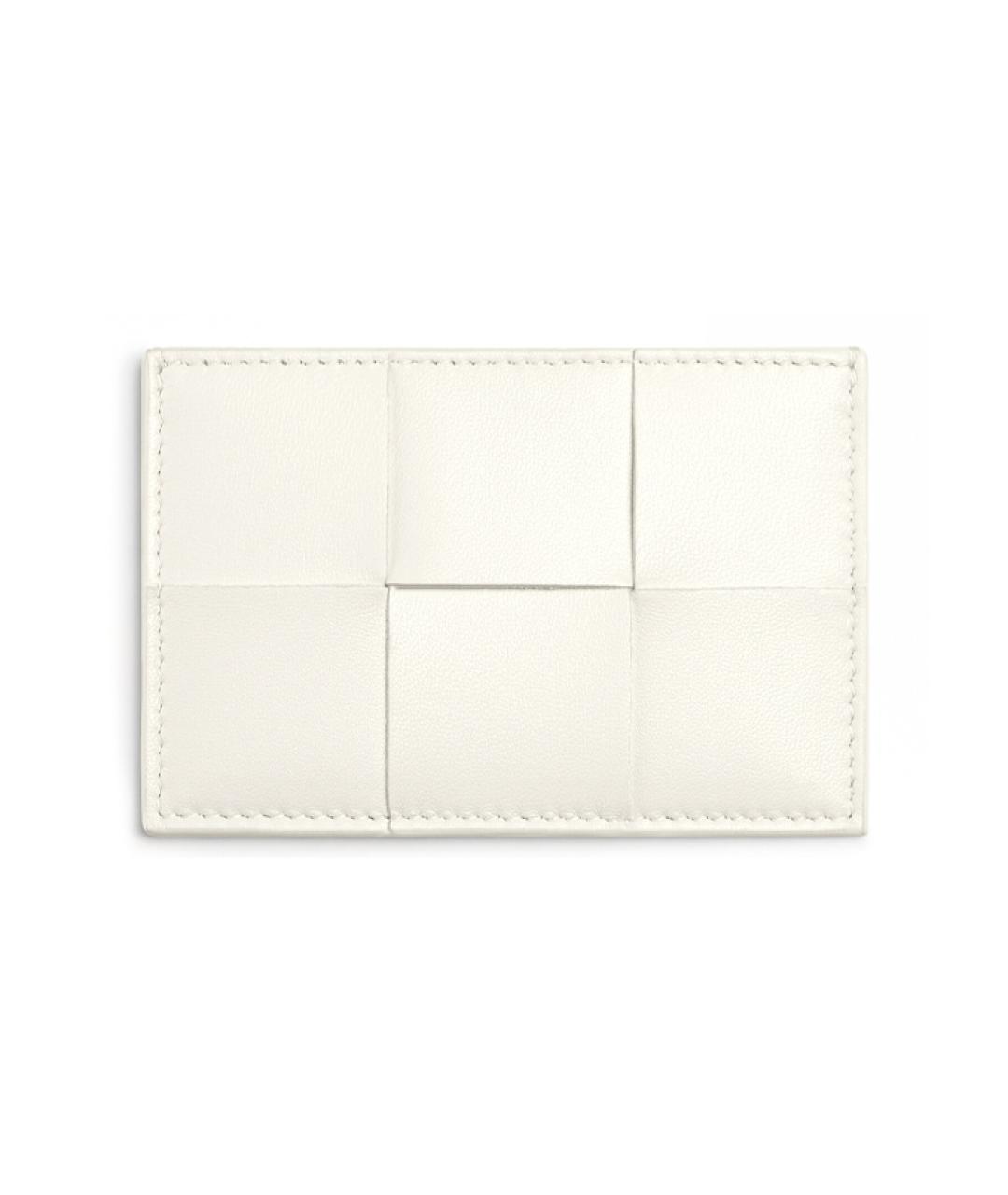 BOTTEGA VENETA Белый кожаный кардхолдер, фото 1