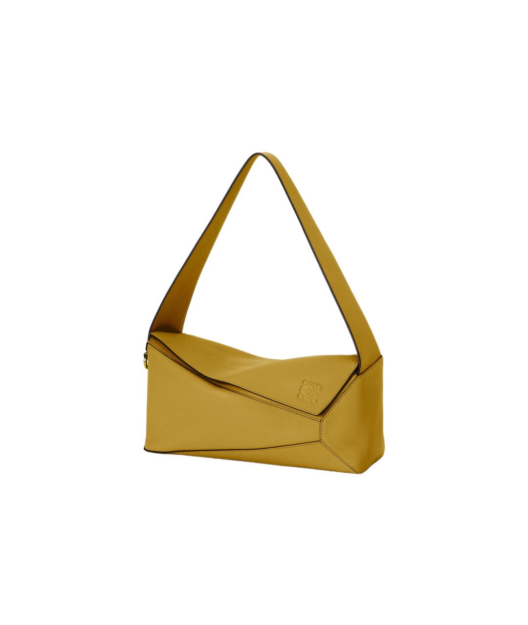 LOEWE Горчичная кожаная сумка через плечо, фото 2