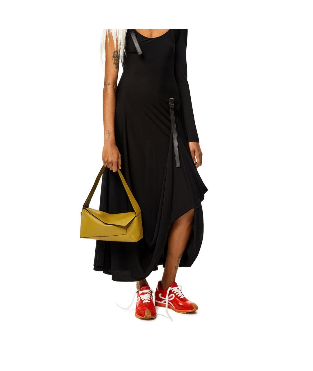 LOEWE Горчичная кожаная сумка через плечо, фото 8