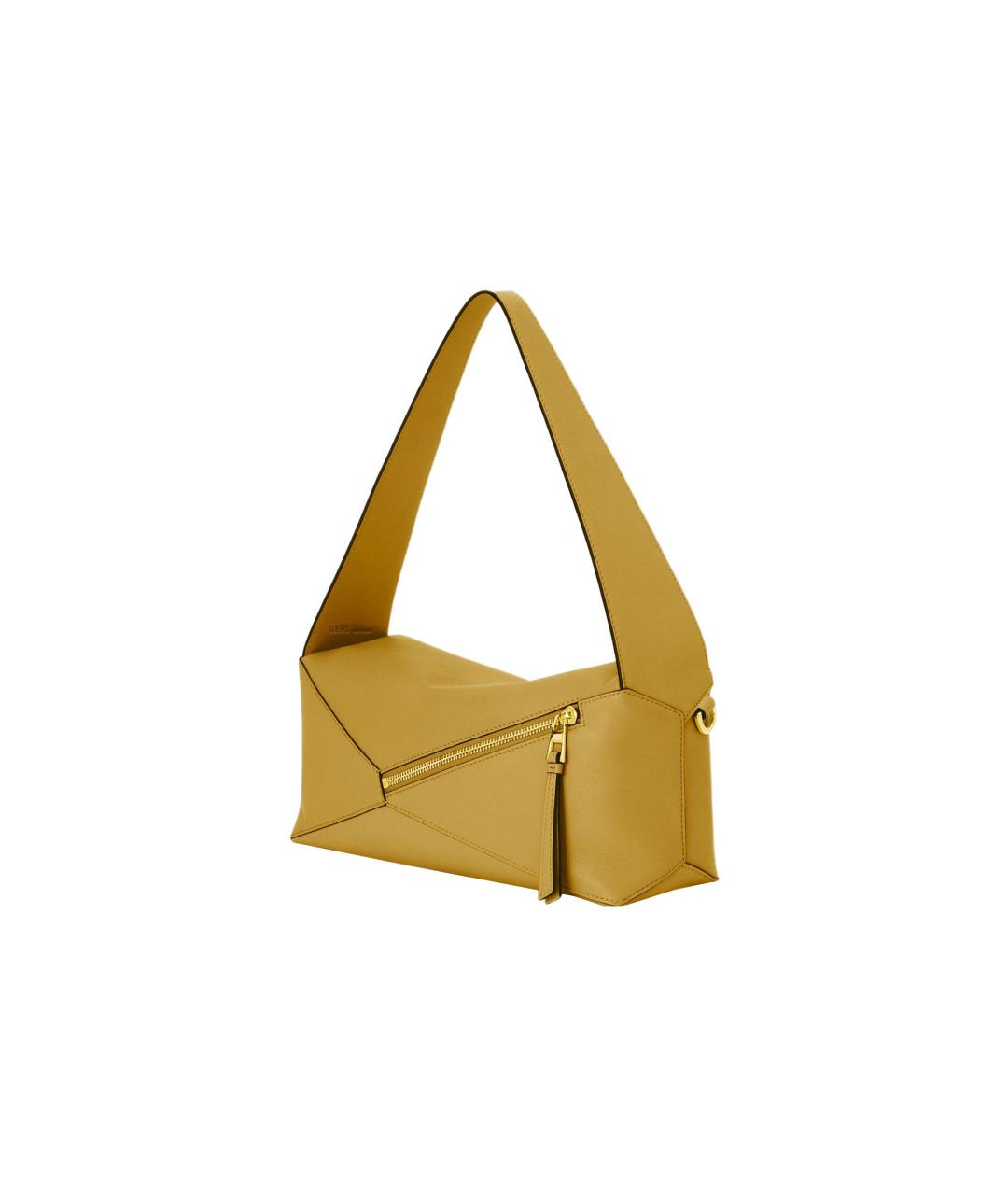 LOEWE Горчичная кожаная сумка через плечо, фото 6