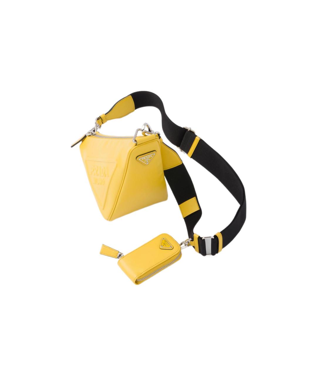 PRADA Желтая сумка через плечо, фото 3